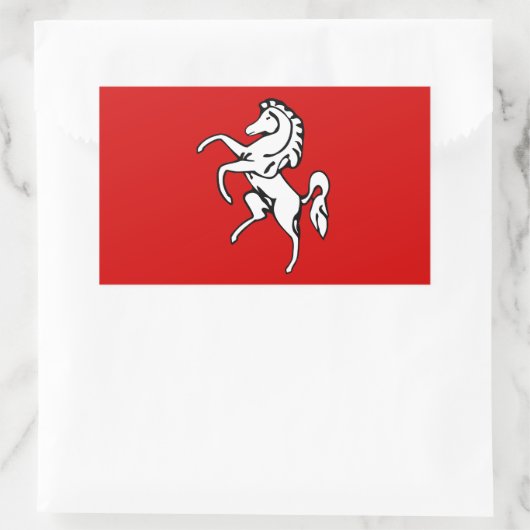 イギリスのケント州旗と長方形のシール 長方形シール (バッグ)