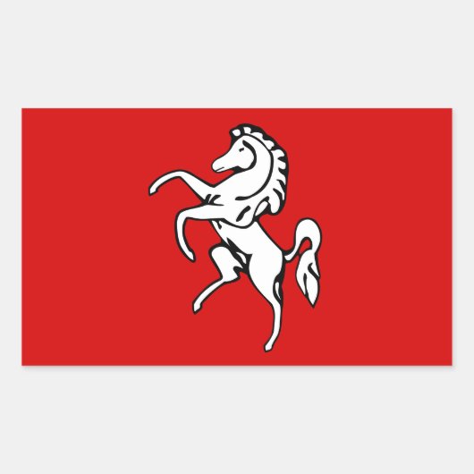 イギリスのケント州旗と長方形のシール 長方形シール (正面)