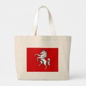 イギリスのケント州旗を持つバッグ ラージトートバッグ (裏面)