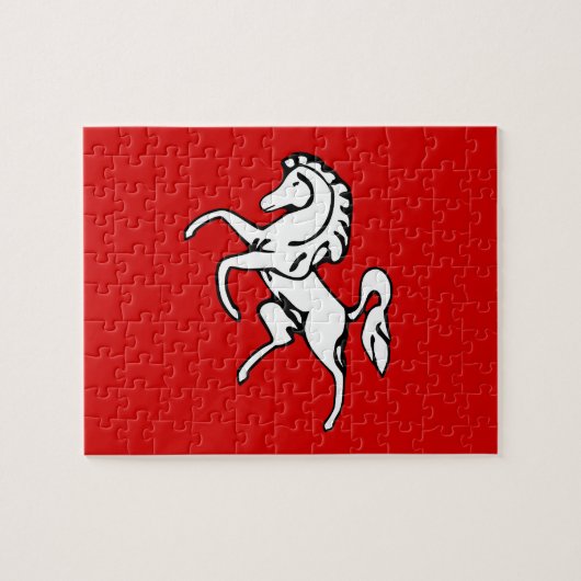 イギリスのケント州旗を持つパズル ジグソーパズル (横)