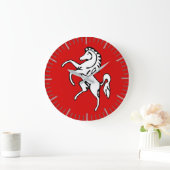 イギリスのケント州旗を持つ壁時計 ラージ壁時計 (ホーム)