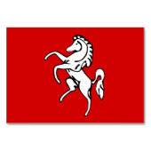 イギリスのケント州旗を持つ愛国的なテーブルカード テーブルナンバー (裏面)