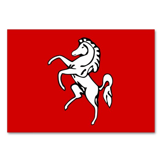 イギリスのケント州旗を持つ愛国的なテーブルカード テーブルナンバー (正面)