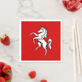 イギリスのケント州旗を持つ愛国的な紙のナプキン スタンダードカクテルナプキン (インサイチュ)