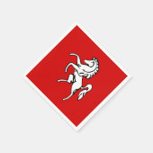 イギリスのケント州旗を持つ愛国的な紙のナプキン スタンダードカクテルナプキン (角)