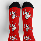 イギリスのケント州旗を持つ船員ソックス ソックス (上部)