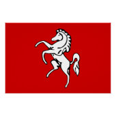 イギリスのケント州旗を掲げた愛国的な壁ポスター ポスター (正面)