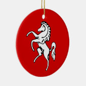 イギリスのケント郡の国旗を持つオーナメント セラミックオーナメント (右)