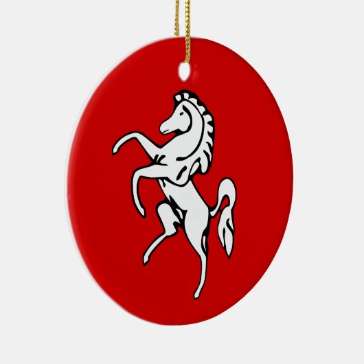 イギリスのケント郡の国旗を持つオーナメント セラミックオーナメント (右)