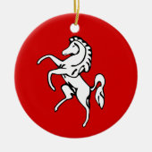 イギリスのケント郡の国旗を持つオーナメント セラミックオーナメント (正面)