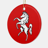 イギリスのケント郡の国旗を持つオーナメント セラミックオーナメント (左)