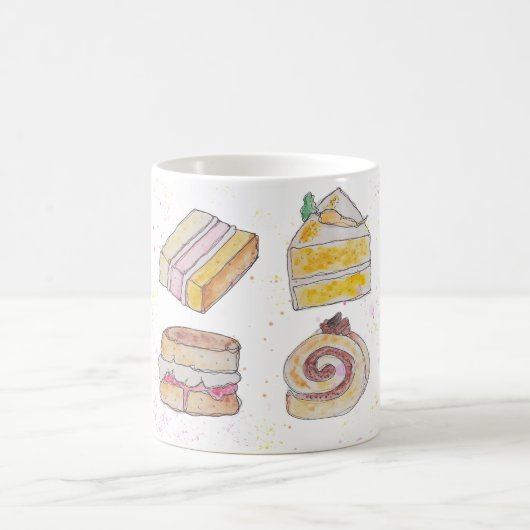 イギリスのケーキのマグ コーヒーマグカップ (中央)