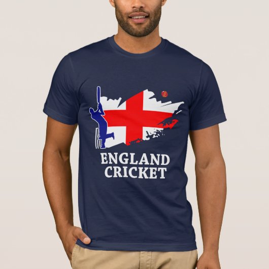 イギリスのコオロギの英国の旗のブラシの打撃のギフト Tシャツ (正面)