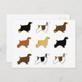 イギリスのコッカースパニエル犬すべての色サイロ ポストカード (正面/裏面)