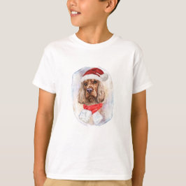 イギリスのコッカースパニエル犬クリスマスプレゼントfor Dog Tシャツ