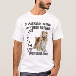 イギリスのコッカースパニエル犬引用文、ママパパ衣装、カワイイ Tシャツ