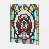 イギリスのコッカースパニエル犬「ステンドグラス」 ガラスオーナメント (正面左)