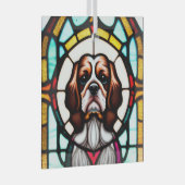 イギリスのコッカースパニエル犬「ステンドグラス」 ガラスオーナメント (正面右)