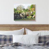 イギリスのコッツウォルズの日 キャンバスプリント (インサイチュ (寝室))