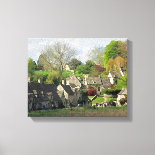 イギリスのコッツウォルズの日 キャンバスプリント (正面)