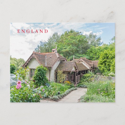 イギリスのコテージビューポストカード ポストカード (正面)
