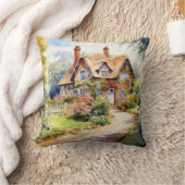 イギリスのコテージ クッション (ブランケット)