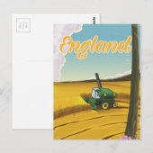 イギリスのコンバイン旅行ポスター ポストカード (正面/裏面)