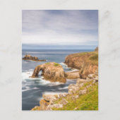 イギリスのコーンウォールで終わる夕日 ポストカード (正面)