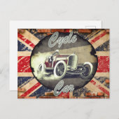 イギリスのサイクルカー愛好家 ポストカード (正面/裏面)