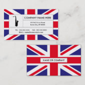 イギリスのサクソフォーン 名刺 (正面/裏面)