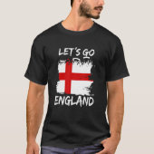 イギリスのサッカーチームファンサッカー行こうイギリス Tシャツ (正面)
