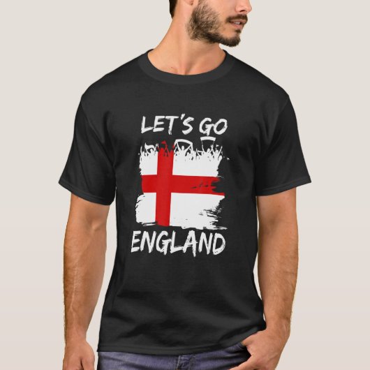 イギリスのサッカーチームファンサッカー行こうイギリス Tシャツ (正面)