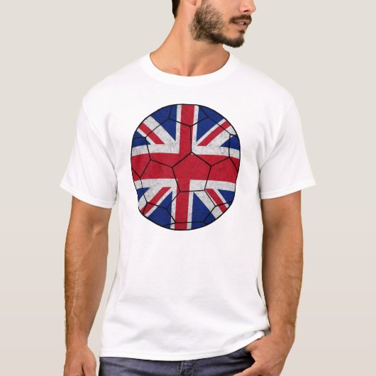 イギリスのサッカーボールのTシャツ Tシャツ (正面)