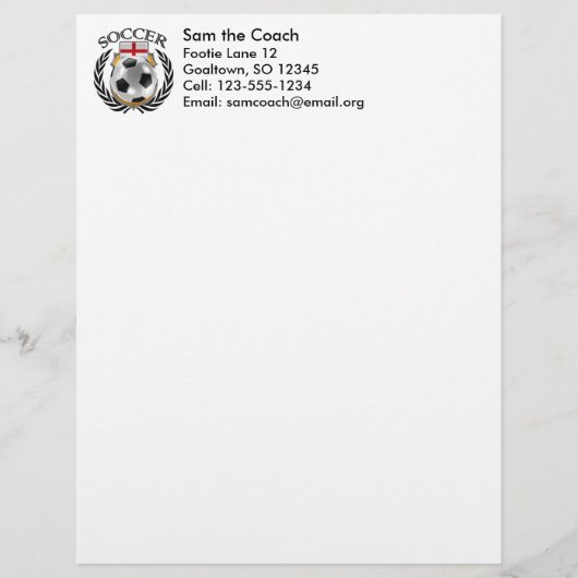 イギリスのサッカー2016ファンのギア レターヘッド (正面)