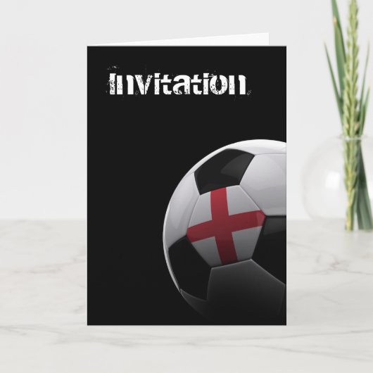 イギリスのサッカー 招待状 (正面)