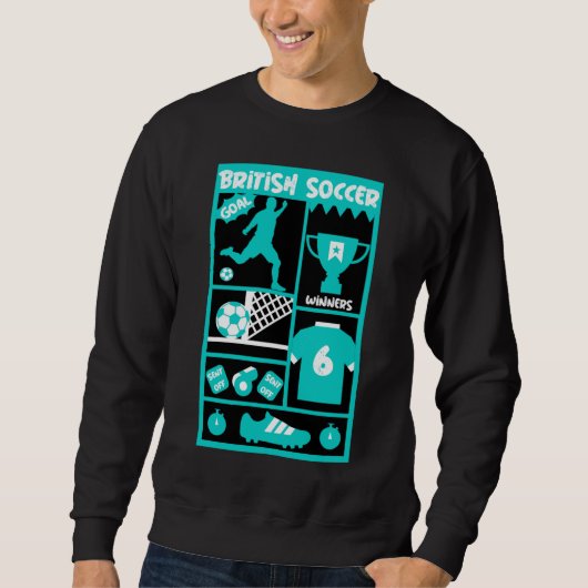 イギリスのサッカーTシャツ スウェットシャツ (正面)
