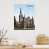 イギリスのサリスベリー大聖堂(1900年頃) ポスター (キッチン)