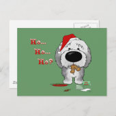 イギリスのシェプドッグクリスマス シーズンポストカード (正面/裏面)