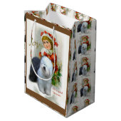 イギリスのシェプドッグクリスマス ミディアムペーパーバッグ (裏面アングル)