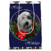 イギリスのシェプドッグクリスマス ミディアムペーパーバッグ (裏面)