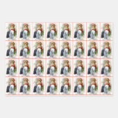 イギリスのシェプドッグクリスマス ラッピングペーパーシート (正面)