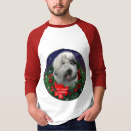 イギリスのシェプドッグ・クリスマス・ギフト Tシャツ
