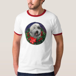 イギリスのシェプドッグ・クリスマス・ギフト Tシャツ