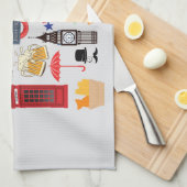 イギリスのシンボル キッチンタオル (四つ折り)