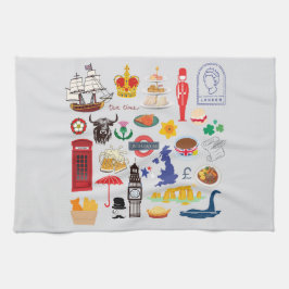 イギリスのシンボル キッチンタオル