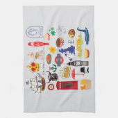 イギリスのシンボル キッチンタオル (縦)