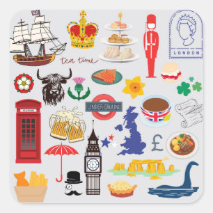 イギリスのシンボル スクエアシール