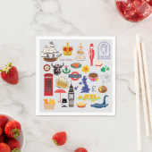 イギリスのシンボル スタンダードカクテルナプキン (インサイチュ)