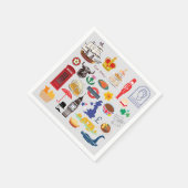 イギリスのシンボル スタンダードカクテルナプキン (角)