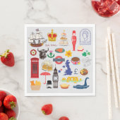 イギリスのシンボル スタンダードランチョンナプキン (インサイチュ)